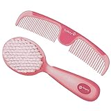 Safety 1st Easy Grip Brush and Comb, Raspberry