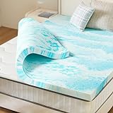 Mattress Topper, Queen Size Cooling Gel Memory Foam Bed Toppers, 2 Inch Soft Mattress Pads for Sleeper Sofa, RV, Camper, CertiPUR-US Certified