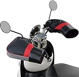 Waterproof ATV Hand Muffs Motorcycle Handlebar Gloves with Reflective Strip Windproof Snowmobile Handle Grip Gauntlets Mittens Winter Scooter Hand Warmer Covers