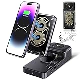 Bluetooth Speaker with Wireless Charging & Phone Stand,HD Surround Sound Perfect for Home and Outdoors,Gift for Men,Women, Speaker for iPhone/Samsung/iPad