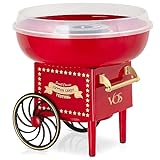 Cotton Candy Machine Kit - Red Retro Cotton Candy Maker, Effortless Home Sugar Candy Maker Machine with Comprehensive User-Friendly Guide, Ideal for Parties & Fun Gatherings