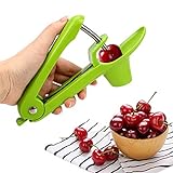 Hovico Cherry Pitter Remover,Cherry Fruit Kitchen Olive Core Remove Pit Tool Seed Gadget Stoner Corer Pitter Remover,Portable Cherry Pitter Tool Kitchen aid with Space-Saving Lock Design (Green)