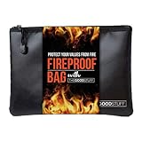Water and Fireproof Pouch (2000℉) - Protect Money, Passports, and Documents with a Fireproof Money Bag for Cash, Safe Money Storage Bags Fire Proof Waterproof