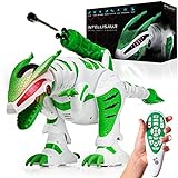 Power Your Fun Intellisaur Remote Control Dinosaur Robot for Kids - Interactive Electronic Pet, RC T-Rex Toy with Touch Sensors, Walk, Roar, Battle