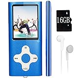 Mp3 Player,Music Player with a 16 GB Memory Card Portable Digital Music Player/Video/Voice Record/FM Radio/E-Book Reader/Photo Viewer/1.8 LCD