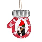 CafePress Basset Hound Christmas Mitten 4' Holiday Ornament