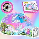 W&O Enchanted Aerodome with LED Lights - Air Tent Fort - Inflatable Play Tent for Kids - Princess Tent for Girls - Unicorn Tent - Kids Tent Indoor - Kids Playhouse - Kids Play Tent (Fan NOT Included)