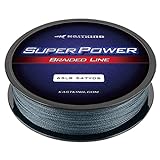 KastKing Superpower Braided Fishing Line,Low-Vis Gray,25 LB,327 Yds