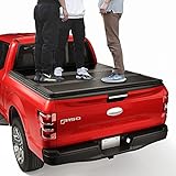 CARMOCAR Hard Tri-Fold Tonneau Cover Replacement for 2015-2024 Ford F-150 Styleside 5.5' Black Truck Bed Cover