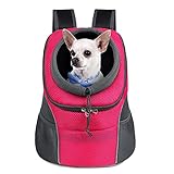 WOYYHO Pet Dog Carrier Backpack Side Storage Pockets Pet Head-Out Backpack Carrier Puppy Dog Travel Backpack Front and Back Carrier for Small Dogs Cats