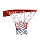 THUNDERBAY Reinforced Heavy Duty Breakaway Wall Mounted Basketball Rim,18 inch Double Spring Flex Rim Goal Replacement for Indoor Outdoor Walls