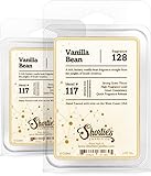 Shortie's Candle Company Vanilla Bean Wax Melts Multi Pack - Formula 117-2 Highly Scented 3 Oz. Bars (6 Oz. Total) - Made with Natural Oils - Bakery & Food Air Freshener Cubes Collection