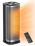 Dreo 2022 Upgraded Oscillating Space Heater, Fast Quiet Portable Heater, with Tip-over & Overheat Protection, Remote, 12H Timer, LED Display, Touch Control, Metal Electric Heater for Office Indoor Use