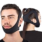 Sleep Legends Premium Anti Snoring Chin Strap for CPAP Users, & to Keep Mouth Shut & Dry! - Snore Reduction Chinstrap for Men & Women with New Adjustable Hook ‘N Loop Strap