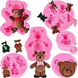Bear Silicone Fondant Molds Silicone Bear Chocolate Molds For Baby Shower Cupcake Topper Cake Decoration