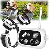 HEXIEDEN Wireless Dog Fence,Electric Pet Containment System,Dog Boundary Collar System Waterproof Receiver,Adjustable Control Range 1640ft,Harmless for Dogs,for 123 Dogs,for3dogs