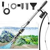 Fish Tank Cleaner - Aquarium Gravel Cleaner, 530GPH/32W Electric Fish Tank Cleaning Tools, Adjustable Water Flow Aquarium Cleaner Kit, Turtle Betta Fish Tank Cleaner for Wash Sand, Water Changing