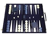 Middleton Games Deluxe Backgammon Set - Board Game (Blue - 18'x12')