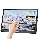 Pisichen Touchscreen Portable Monitor, 11.6 Inch HD 1366X768 USB C Monitor IPS Screen, HDMI USB Type C Small Touchscreen Monitor for Laptop PC Phone
