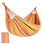 Best Choice Products 2-Person Indoor Outdoor Brazilian-Style Cotton Double Hammock Bed w/Portable Carrying Bag – Sunset