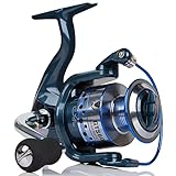 HPLIFE Saltwater Spinning Reel, Faster Line Retrieve, Braid Ready Spool, 5.5:1/4.7:1 High Speed, Max Drag 33Lbs, Smooth Fresh and Saltwater Fishing Reel, 13 +1 Shielded Stainless Steel Ball Bearings