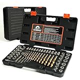 Coobeast 62Pcs Screw Extractor Set with Left Hand Drill Bit, Bolt Extractor Kit Heavy Duty, Easy Out Extractor Socket Set for Broken Nuts Bolts, Stripped Screw Remove with Portable Case