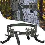 Highwild Treestand Strap Gear & Bow Hangers for Hunting Gears Bow - Multi-Hook Accessory Holder - NO Plastic Parts - ON Your Tree in Seconds - 3 Gear Hooks + 2 Bow Hangers Set