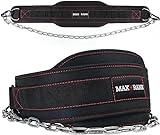 MAXRANK Dip Belt for Weightlifting - 37'' Chain Pull Ups Belt, 550Lbs Weight Capacity Neoprene Gym Lifting Belt for Powerlifting, Squat, Weight Lifting, Workout, Fitness, Crossfit