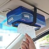 Tianmei Auto Accessories Car Sun Visor Tissue Box Holder Paper Towel Napkin Box Cover Seat Back Bracket Portable Car Mount Organizer (Black)