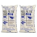 U.S. Silica 50 Pound Mystic White II Non-Corroding Non-Staining Premium Swimming Pool Filter Sand Refill for Even Flow Rate, White (2 Pack)