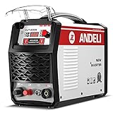 ANDELI Plasma Cutter, 50Amps Non-Touch Pilot Arc Air Plasma Cutter 1/2 Inch Clean Cut,with 110/220V Dual Voltage IGBT Inverter Plasma Cutting Machine CUT-50DS Red White
