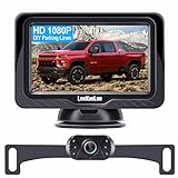 Backup Camera Rear View Monitor Kit HD 1080P for Car Truck Minivan Waterproof Night Vision DIY Grid Lines LeeKooLuu LK3
