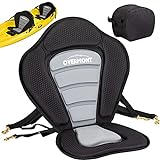 Overmont Universal Sit-On-Top Kayak Seat with Back Support Premium Foam Padded Adjustable Boat Seat for Kayaking Fishing SUP Paddleboard with Detachable Storage Bag