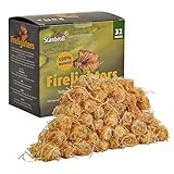 Stanbroil 32 pcs Fire Starters, Natural Charcoal Fire Starters Super Fast Lighting Perfect for Barbecue Grills, Smokers, Wood Stove, Campfires and Outdoor Fireplaces