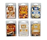 6 Pack Soy Blend Wickless Candle Wax Bar Melts - Bake Goods Bakery Pack. Hot Apple Pie, Buttered Gingerbread, Pumpkin Spice, Vanilla Velvet, Blueberry Muffin and Banana Nut Bread