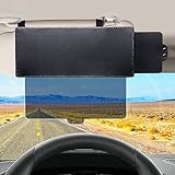 Spurtar Sun Visor Extender for Car with Polycarbonate Polarized Lens, Anti-Glare Side Window Windshield Sun Visor Protects from Sun Glare, Snow Blindness, UV Rays, Universal for Cars