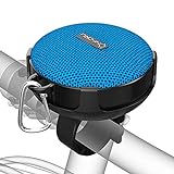 Onforu Bike Bluetooth Speaker with Bicycle Mount, Portable Wireless Speaker with Loud Sound, Bluetooth 5.0 and 10h Play Time, IP65 Waterproof Mini Outdoor Speaker for Riding, Hiking and Camping, Blue