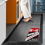 FEATOL Extra Thick Anti Fatigue Mat Floor Mat, Standing Desk Memory Foam Cushioned Office Ergonomic Kitchen Mats Comfort Pad NOT PVC 9/10 Inch