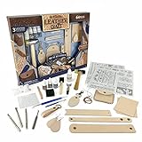 ArtSkills Leather Working Kit for Beginners with Leather Tools, Dyes, and Leather Stamps, Leather Crafting Kits for Adults & Teens, 64 pc