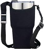 (Black, 30 oz) 20oz 30oz Tumbler Carrier Holder Water Bottle Handle Bag for yeti,rtic,Ozark Trail Tumbler and More Travel to-Go Cups Bottles