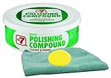 No.7 White Polish Compound (10 oz) Bundle with Microfiber Cloth & Foam Pad (3 Items)
