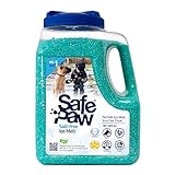 Safe Paw, Dog/Child/Plant Pet Safe Ice Melt with Traction Agent, 8lb, 100% Salt-Free/Chloride-Free, Non-Toxic, No Concrete Damage, Fast Acting, Lasts 3X Longer