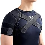 Kuangmi Double Shoulder Support Brace Strap Wrap Neoprene Protector (Large)