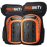 REXBETI Knee Pads for Work, Construction Gel Knee Pads Tools, Heavy Duty Comfortable Anti-slip Foam Knee Pads for Cleaning Flooring and Garden, Strong Stretchable Straps, 1 Pair