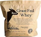 100% Raw Grass Fed Whey - Happy Healthy Cows, COLD PROCESSED Undenatured Protein Powder, GMO-Free + rBGH Free + Soy Free + Gluten Free, Unflavored, Unsweetened (5 LB BULK, 90 Serve)
