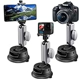 Suptig Suction Cup Mount for Phone Car Windshield Dashboard Universal Mounts and Camera Mount Car Comaptible iPhone, Gopro, Canon, Nikon, Sony and Most Cameras Or Phone