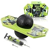 Flybar Pogo Ball for Kids, Jump Trick Bounce Board with Pump and Strong Grip Deck