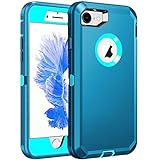 Regsun for iPhone 6s Case,iPhone 6 Case,Built-in Screen Protector, Shockproof 3-Layer Full Body Protection Rugged Heavy Duty High Impact Hard Cover Case for iPhone 6/6s 4.7 inch,Blue