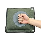 ZooBoo Wing Chun Kung Fu Wall Bag Canvas Leather Kick Boxing Striking Punch Bag (Leather Army Green)