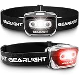 GearLight 2Pack LED Headlamp - Outdoor Camping Headlamps with Adjustable Headband - Leightweight Headlight with 7 Modes and Pivotable Head - Stocking Stuffer Gifts for Men